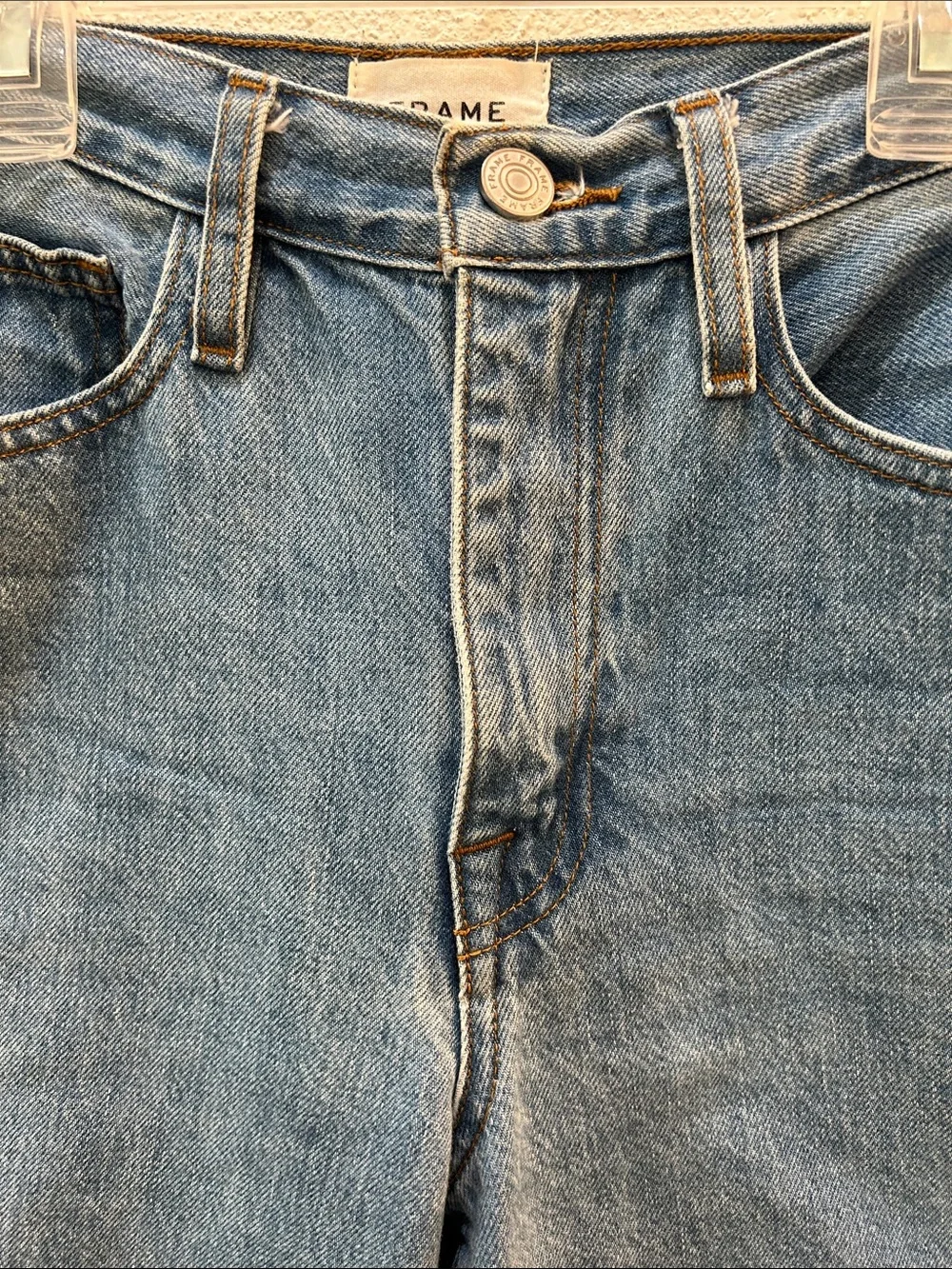 FRAME Le Jane Crop Raw Fray Jean Size 25 - Picture 5 of 16